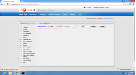 Import Shift Rosters